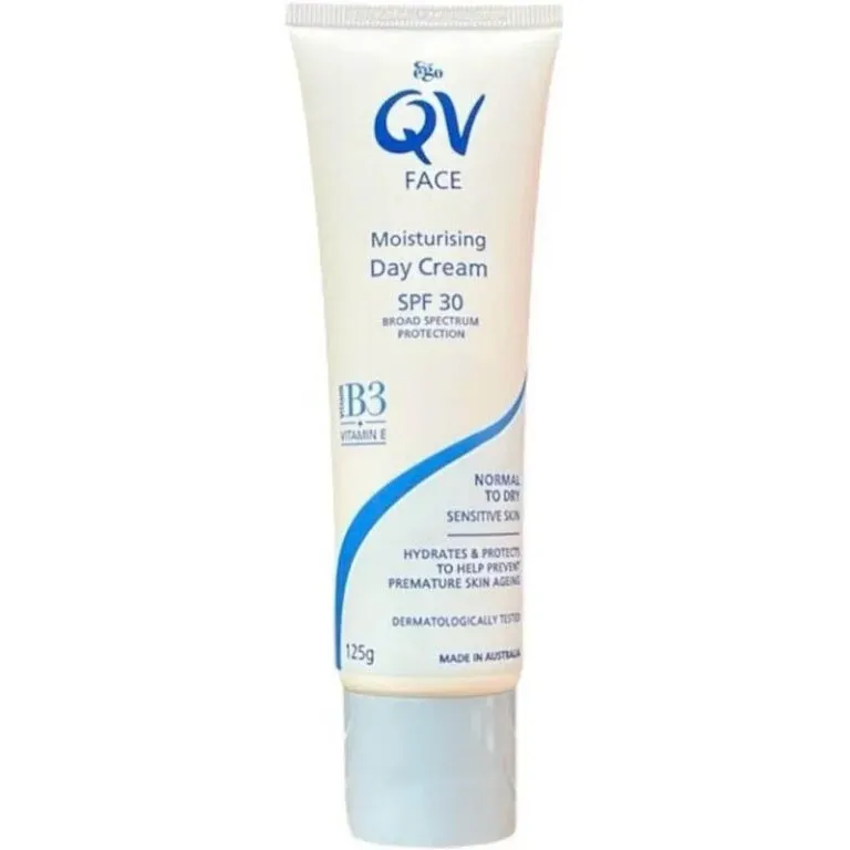 کرم مرطوب کننده دست و صورت QV کیووی مدل B3 حجم 125 گرم